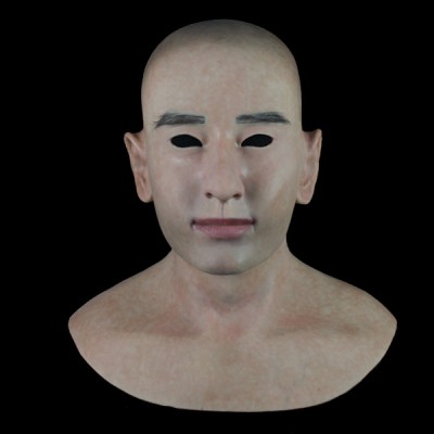 (SF-N12) Crossdress cosplay realistic human face silicone male full head mask fetish wear